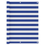 VIDAXL Ecran de balcon Blanc et bleu 120x600 cm Tissu Oxford