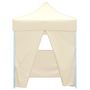 Voir la diapositive 2 : VIDAXL Tente de reception pliable avec 4 parois 2x2 m Acier Creme