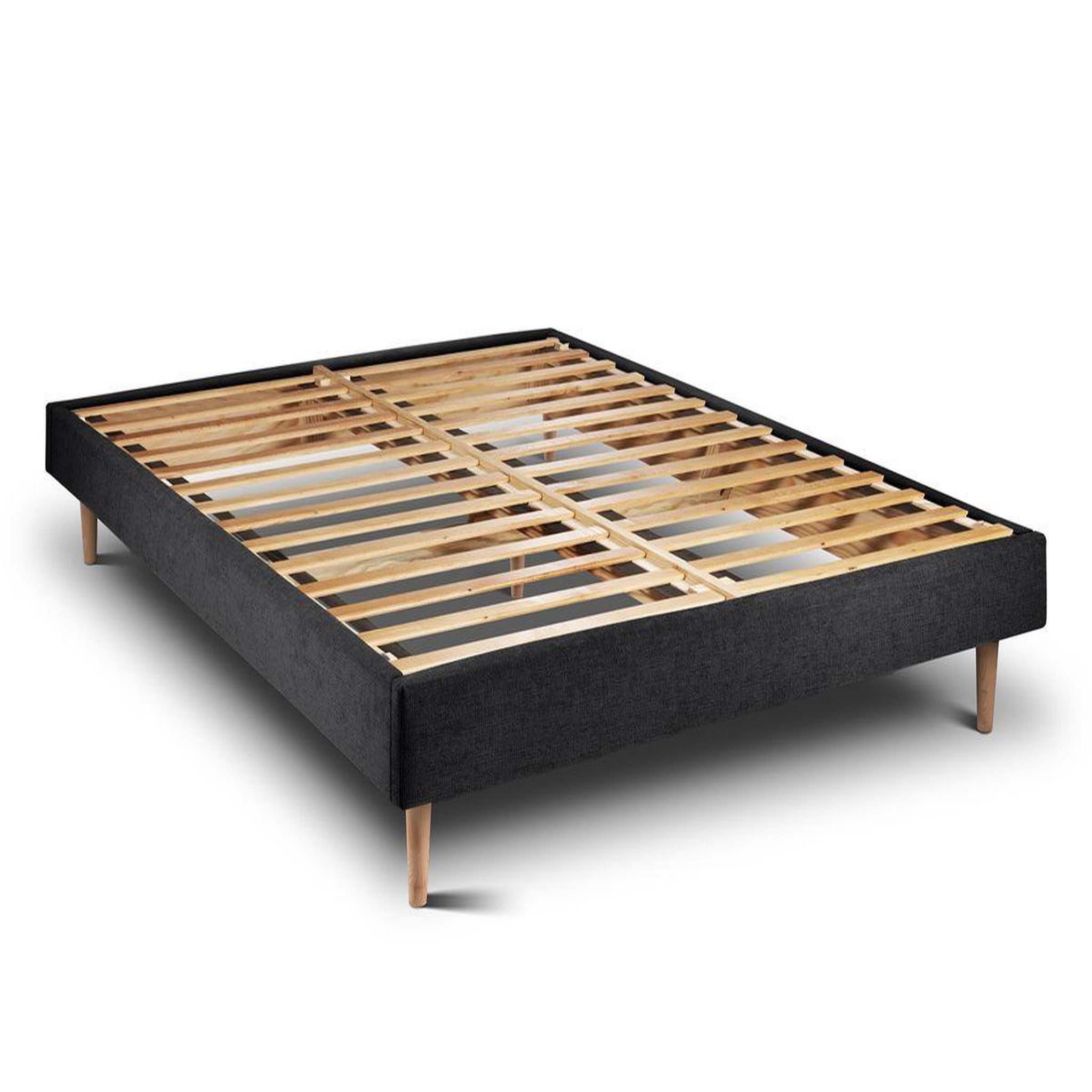 Voir la diapositive 4 : Sommeil de Plomb Lit avec tête de lit tapissier tissu et sommier kit - Hauteur totale : 29cm