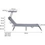 Voir la diapositive 4 : Habitat et Jardin Lot de 2 bains de soleil pliable  Lazy  - Avec pare soleil - Gris