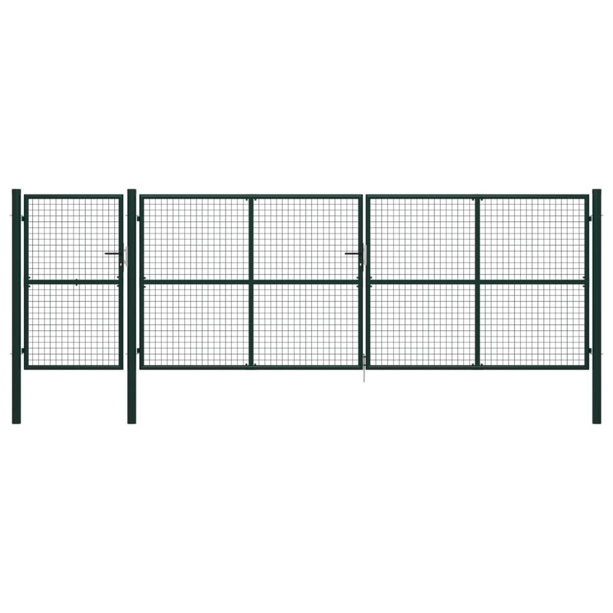 VIDAXL Portail de jardin Acier 500 x 150 cm Vert