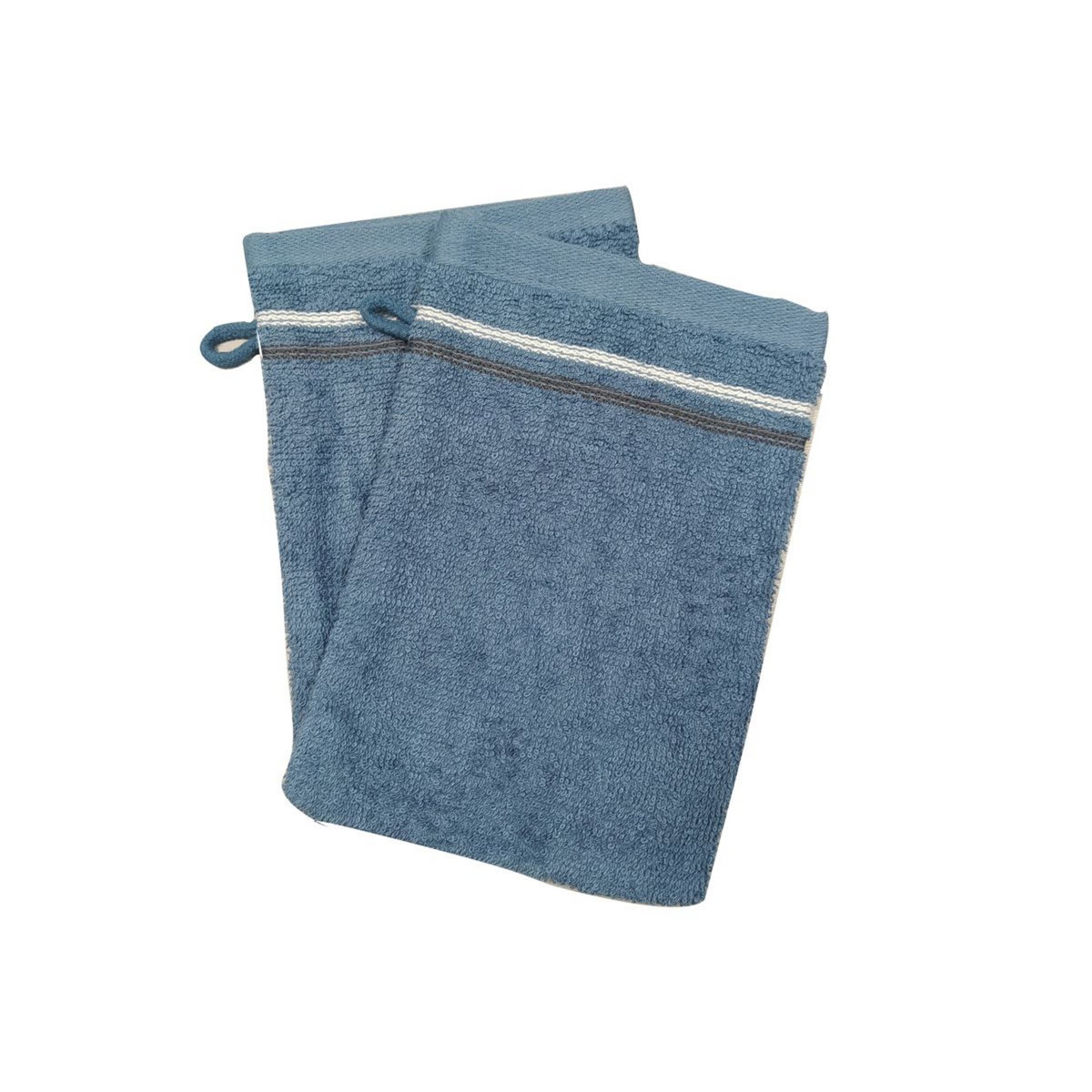 ACTUEL Lot de 2 gants de toilette fantaisie en coton 360gsm