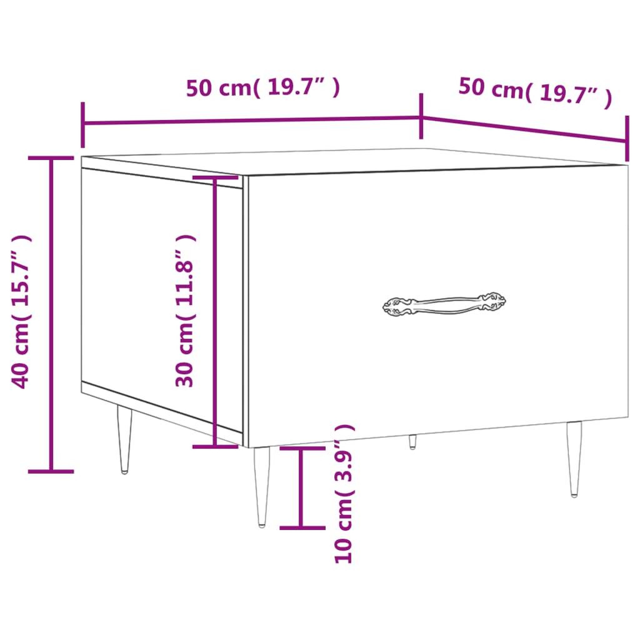 Voir la diapositive 6 : VIDAXL Tables basses 2 pcs chene sonoma 50x50x40 cm bois d'ingenierie