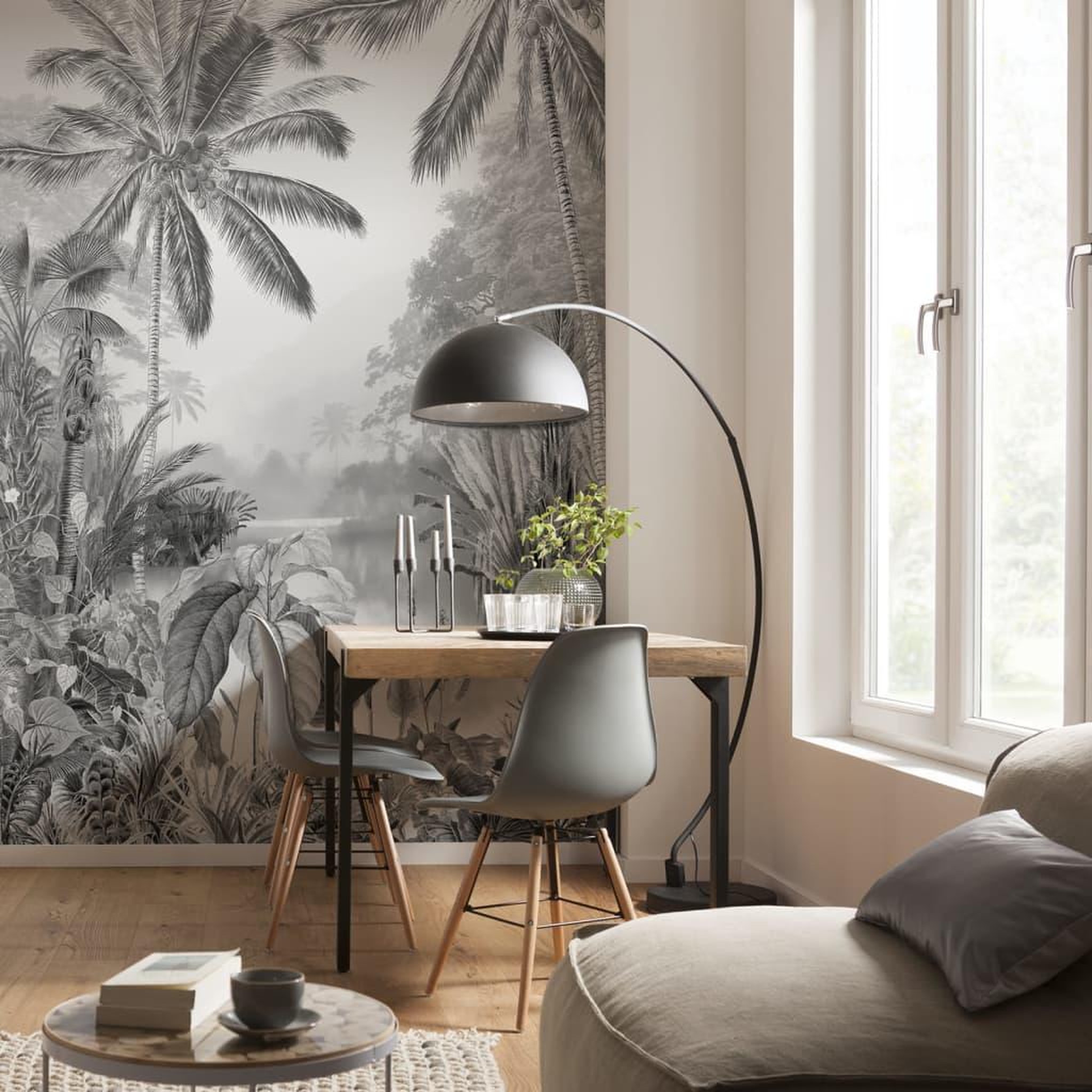 Voir la diapositive 5 : Komar Komar Papier peint photo Lac Tropical Black & White 200x270 cm