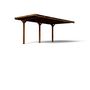 Voir la diapositive 4 : Forest Style Lot carport adossé toit plat - Bois traité autoclave - 15,6 m² - VICTOR + Supports de fixation en H