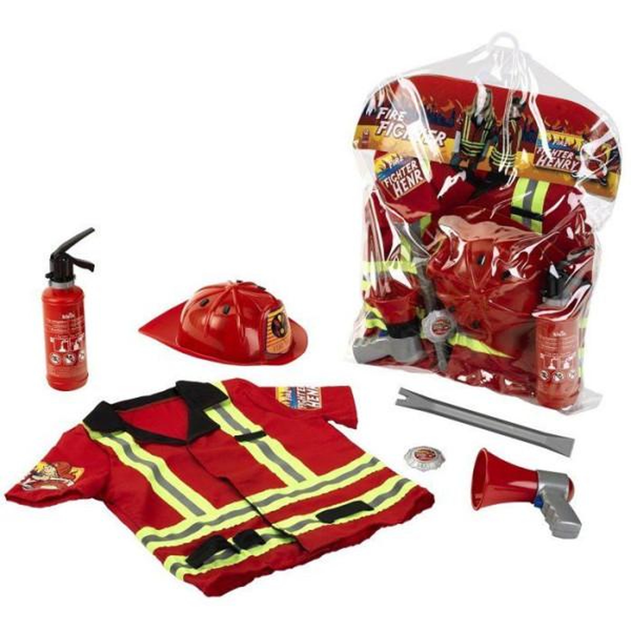 Klein Costume de pompier - KLEIN - 8985 - 6 pieces - Déguisement pompier - Des 3 ans