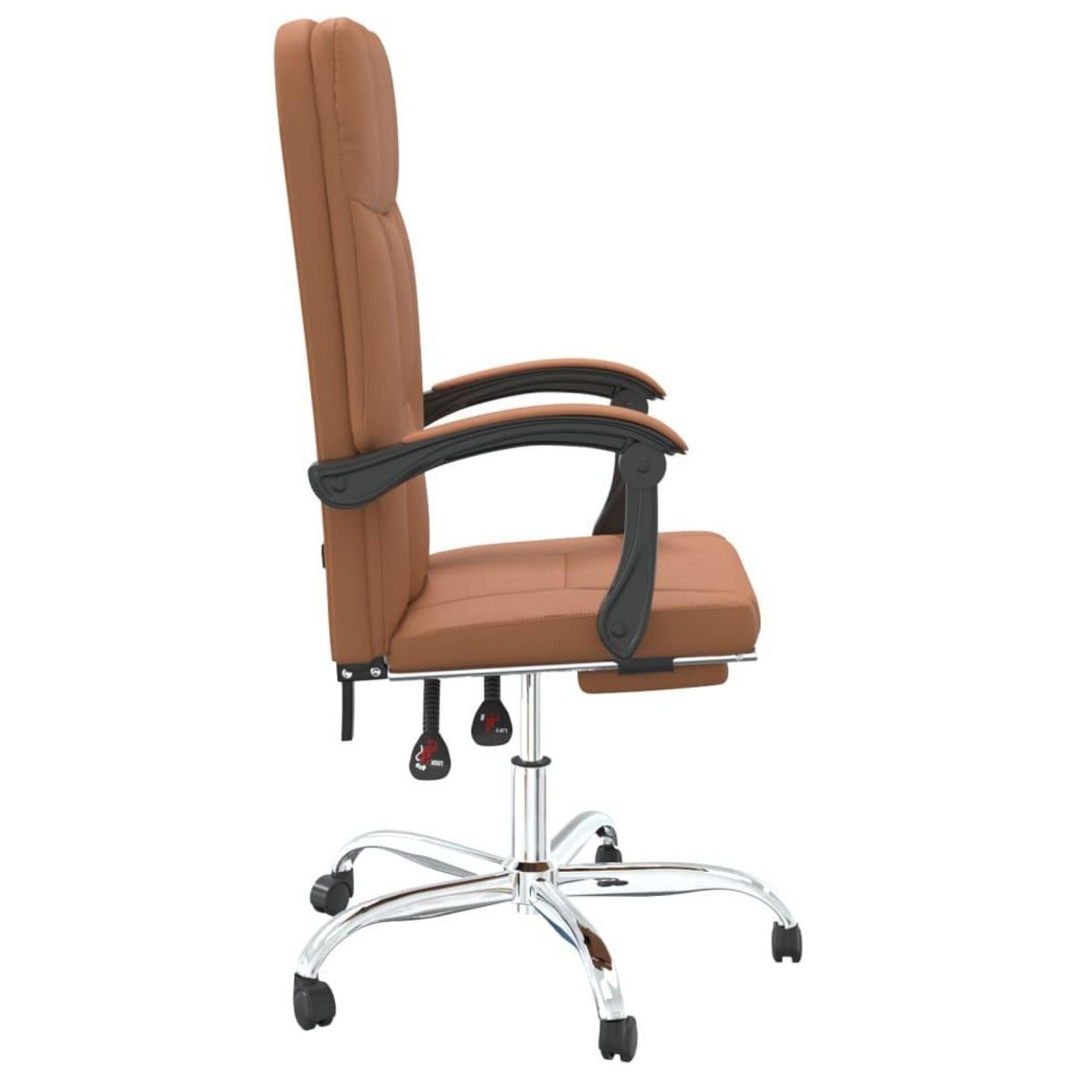 VIDAXL Fauteuil inclinable de bureau Marron Similicuir