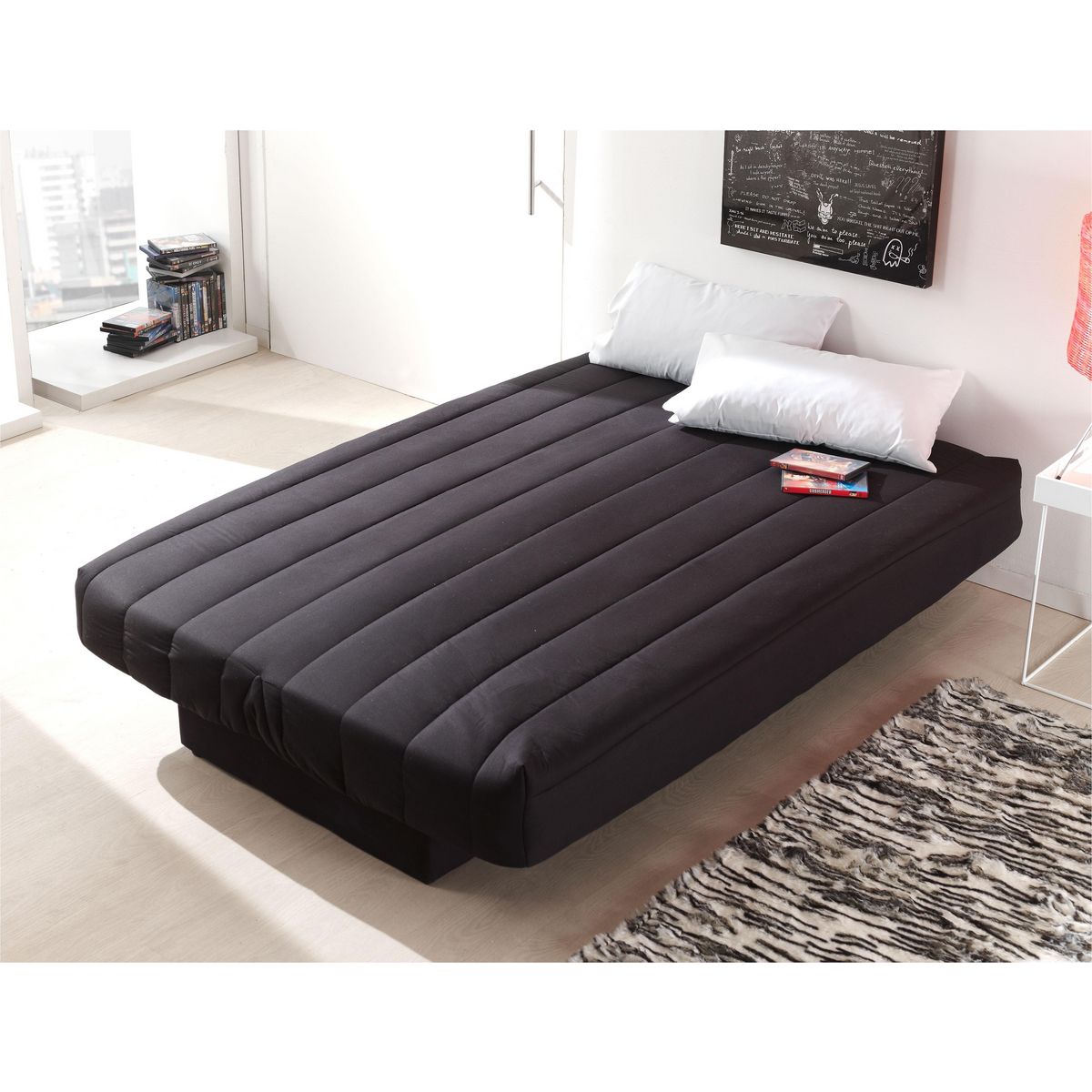 Banquette CLIC CLAC LUXEUIL matelas 12 cm mousse ferme 25 kg/m3