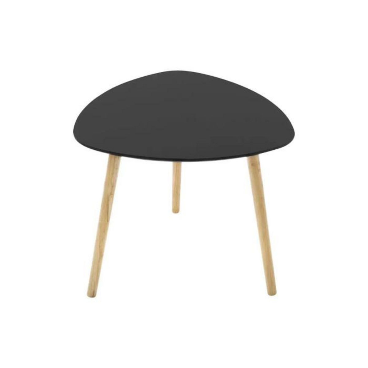 Paris Prix Lot de 3 Tables à Café Gigognes  Mileo  60cm Noir