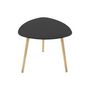 Voir la diapositive 4 : Paris Prix Lot de 3 Tables à Café Gigognes  Mileo  60cm Noir
