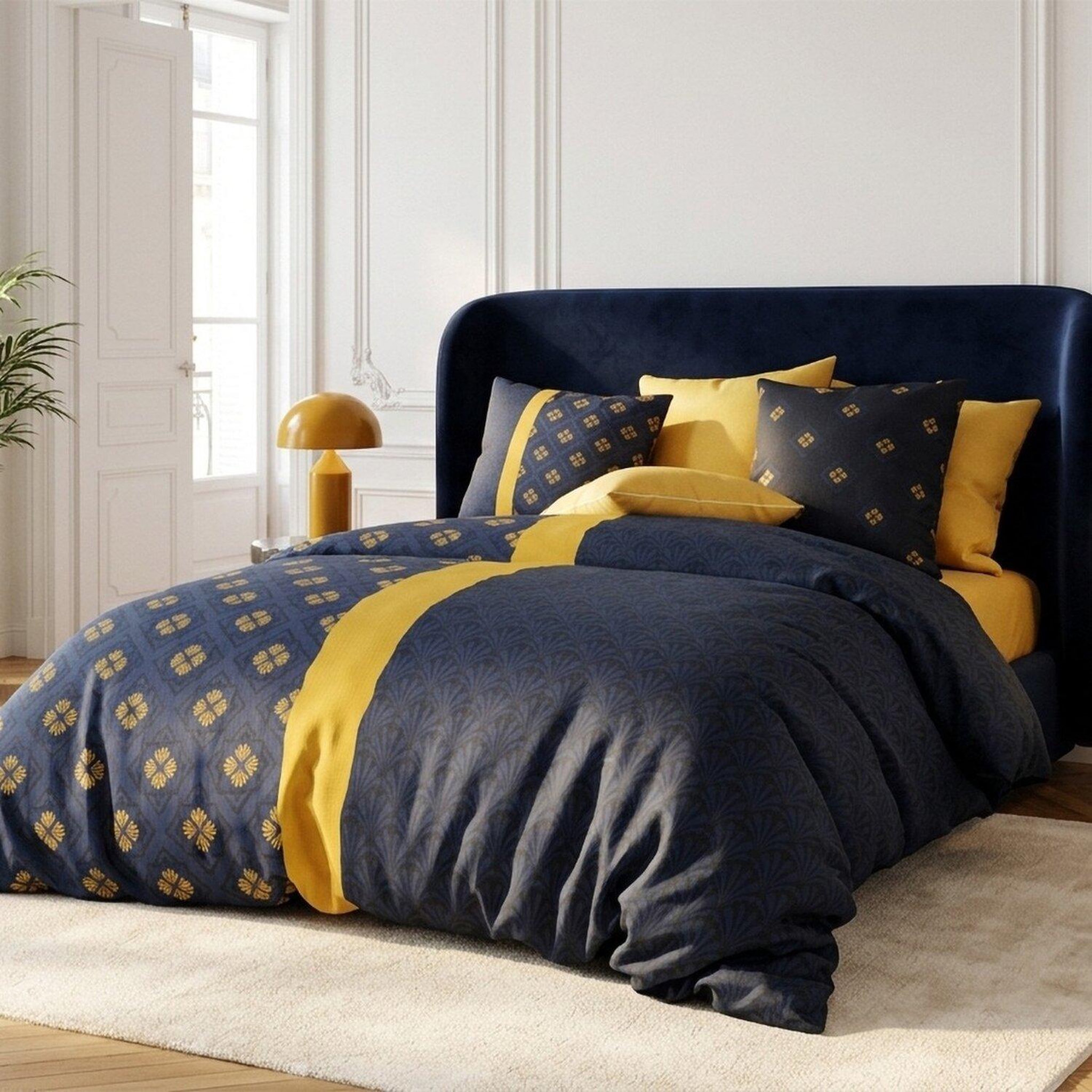 Voir la diapositive 1 : ATELIER DU COTON Parure housse de couette 100%coton 57fils nil