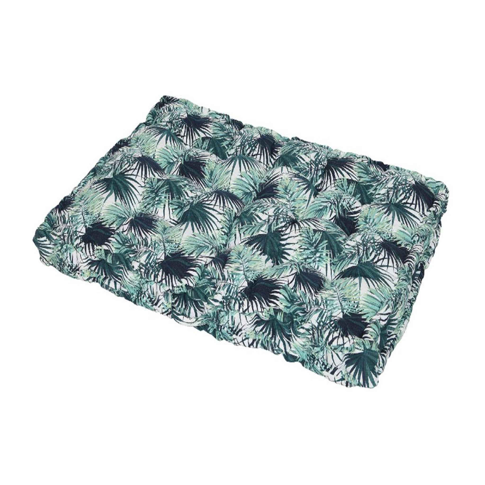 JARDIDECO Coussin palette de jardin déco feuilles foncé 120 x 80 x 8 cm - Jardideco