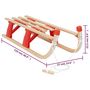 Voir la diapositive 6 : VIDAXL Traîneau pliable Bois 110 cm