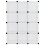 Voir la diapositive 3 : VIDAXL Cubes de rangement 12 pcs avec portes Transparent PP