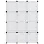 Voir la diapositive 3 : VIDAXL Cubes de rangement 12 pcs avec portes Transparent PP