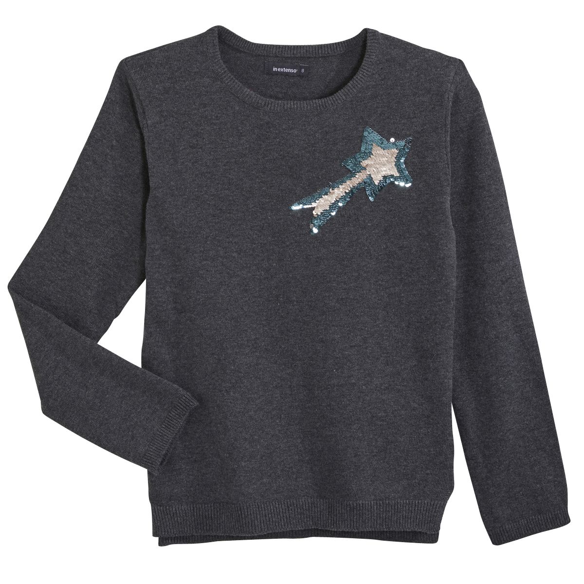 IN EXTENSO Pull à sequins réversibles fille