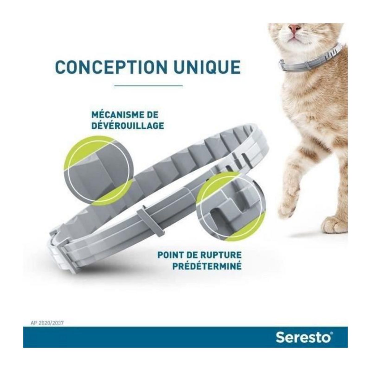 Seresto Seresto Chat - Collier Anti-Puces et Anti-Tiques pour Chats - 2 Colliers