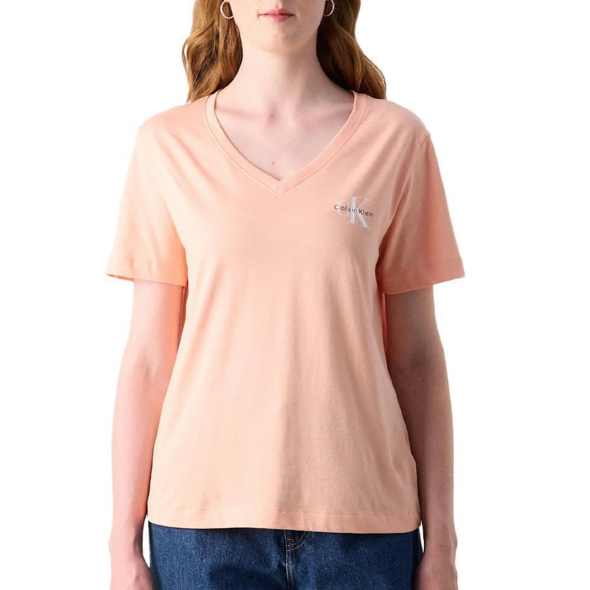 CALVIN KLEIN JEANS T-Shirt Orange/Blanc Femme Calvin Klein Jeans LV047C906G