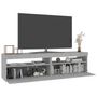 Voir la diapositive 3 : VIDAXL Meubles TV 2 pcs avec lumieres LED Gris beton 75x35x40 cm