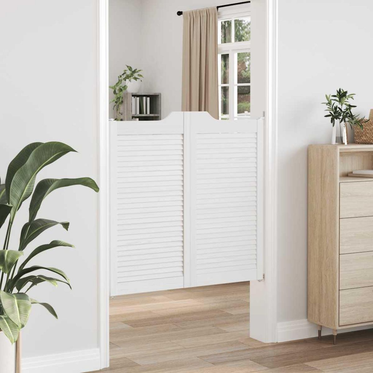 VIDAXL Portes battantes a persiennes 2 paires blanc 100 x 100 cm