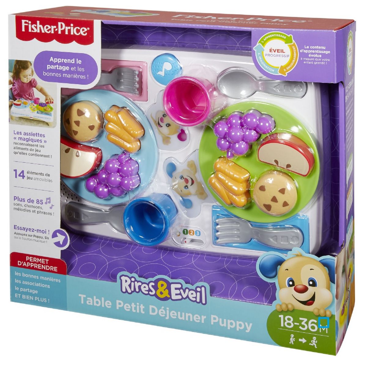Fisher price Table petit déjeuner interactive Puppy - Dès 12 mois 