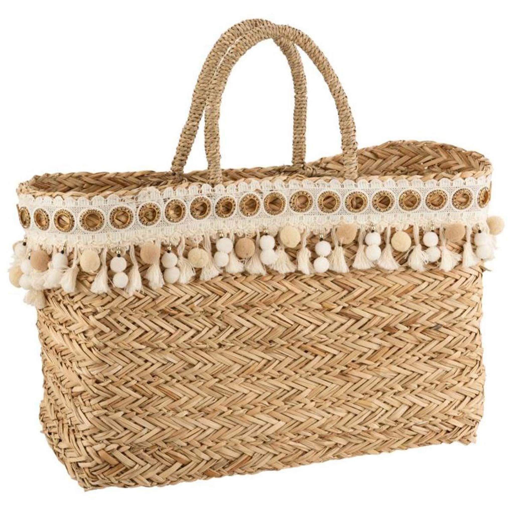 J-LINE Sac de plage  cuba  37cm naturel & écru