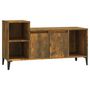 Voir la diapositive 2 : VIDAXL Meuble TV Chene fume 100x35x55 cm Bois d'ingenierie