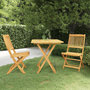 Voir la diapositive 1 : VIDAXL Ensemble a manger de jardin pliable 3 pcs Bois d'acacia solide