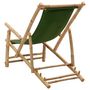 Voir la diapositive 5 : VIDAXL Chaise de terrasse Bambou et toile Vert