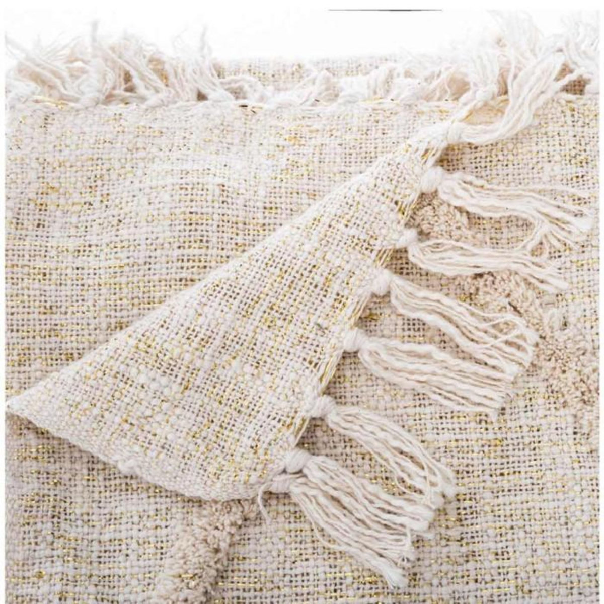 ATMOSPHERA Jeté de Lit  Slub  130x180cm Beige