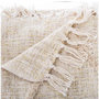 Voir la diapositive 2 : ATMOSPHERA Jeté de Lit  Slub  130x180cm Beige