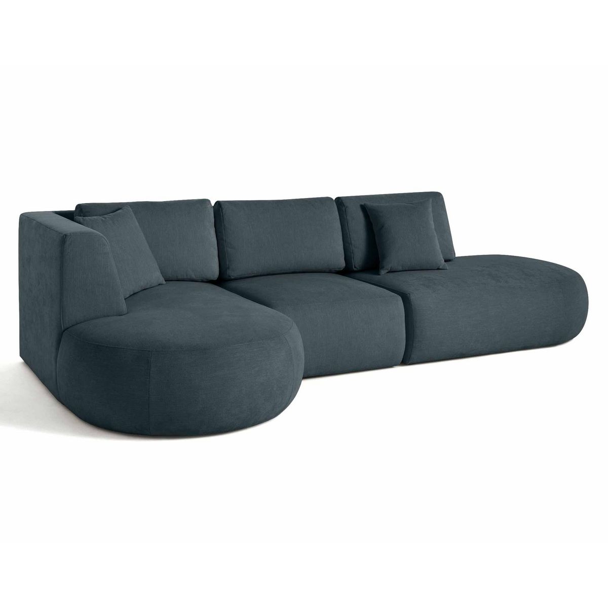 LISA DESIGN Santorini - canapé modulable d'angle gauche - 5 places - en tissu texturé