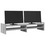 Voir la diapositive 3 : VIDAXL Support de moniteur sonoma gris 100x27x20 cm bois d ingénierie
