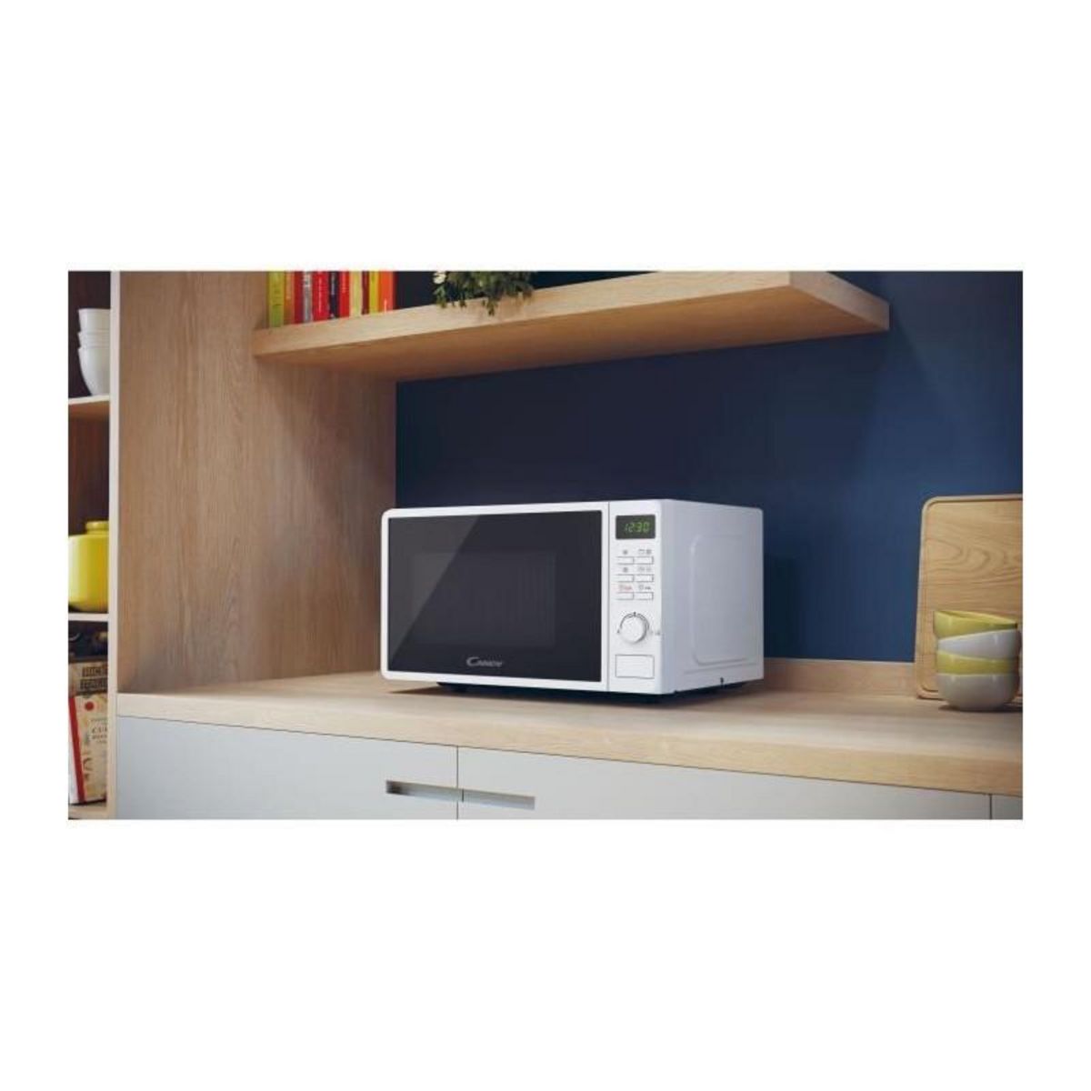 Candy CMGA20SDLWLI Micro-ondes Gril CANDY Idea - 20L - MO : 700W - Gril : 800W - UI digitale - 5 niveaux de puissance - Blanc