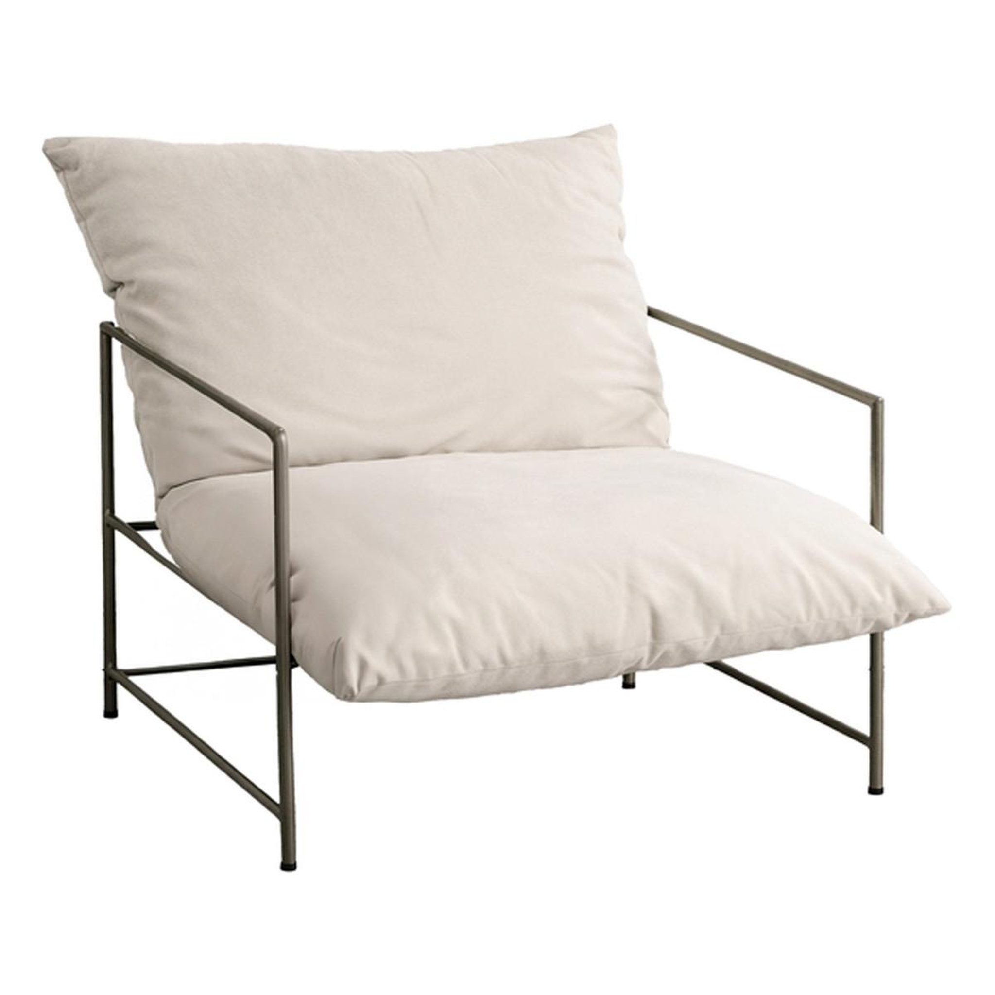 Paris Prix Fauteuil design en velours  sedalia  70cm beige