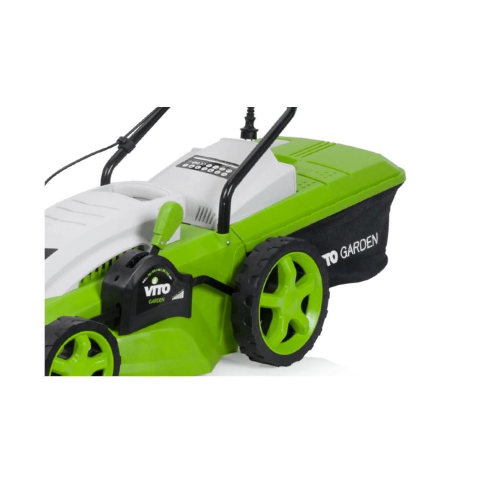 Voir la diapositive 5 : VITO Tondeuse electrique 1800w moteur induction coupe 42 cm - 3 hauteurs de coupe - bac 50l vito