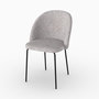 Voir la diapositive 6 : Rendez vous déco Lot de 2 chaises en tissu chiné gris foncé - Karl