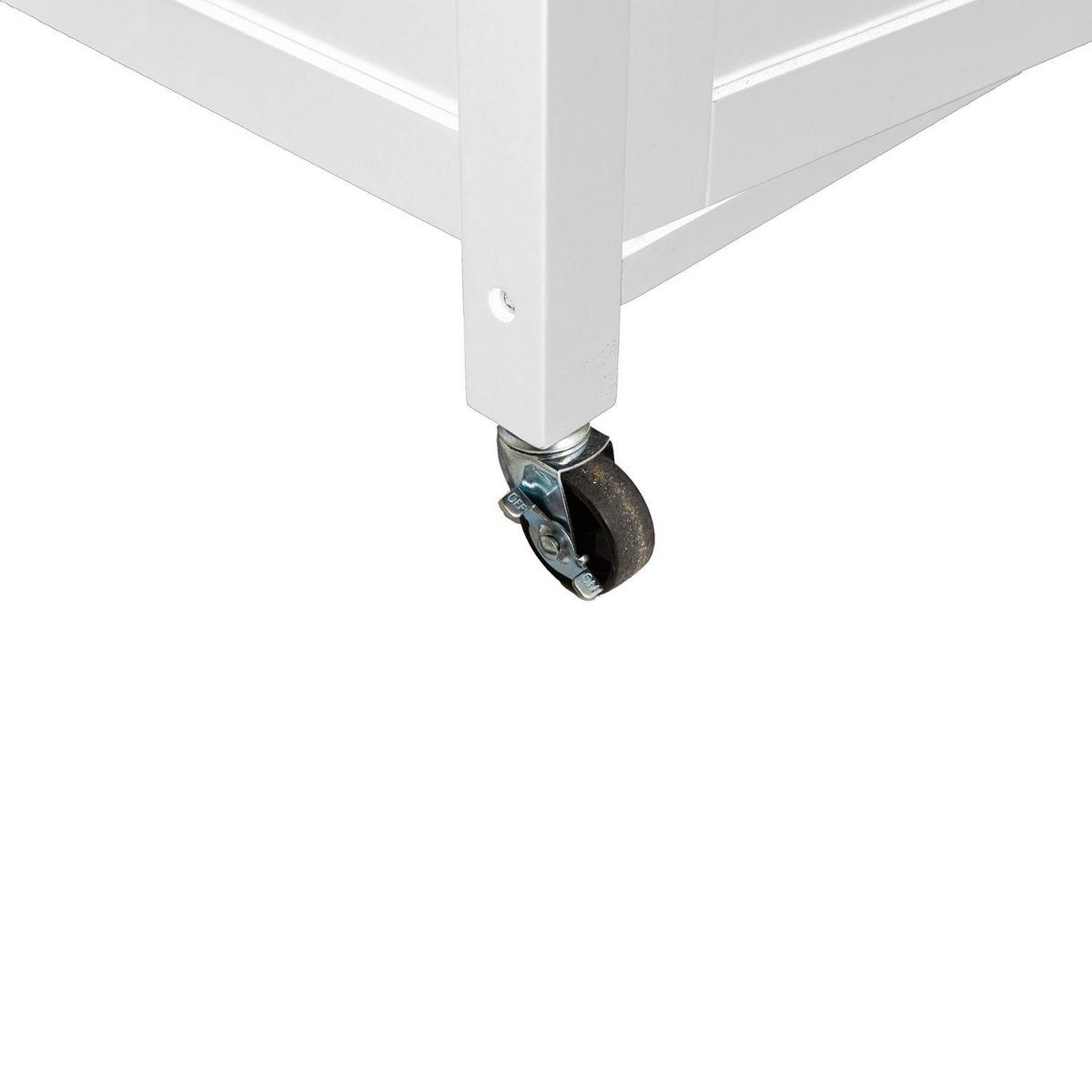 ATMOSPHERA Desserte de cuisine Claude - 100 x H. 87,5 cm - Blanc