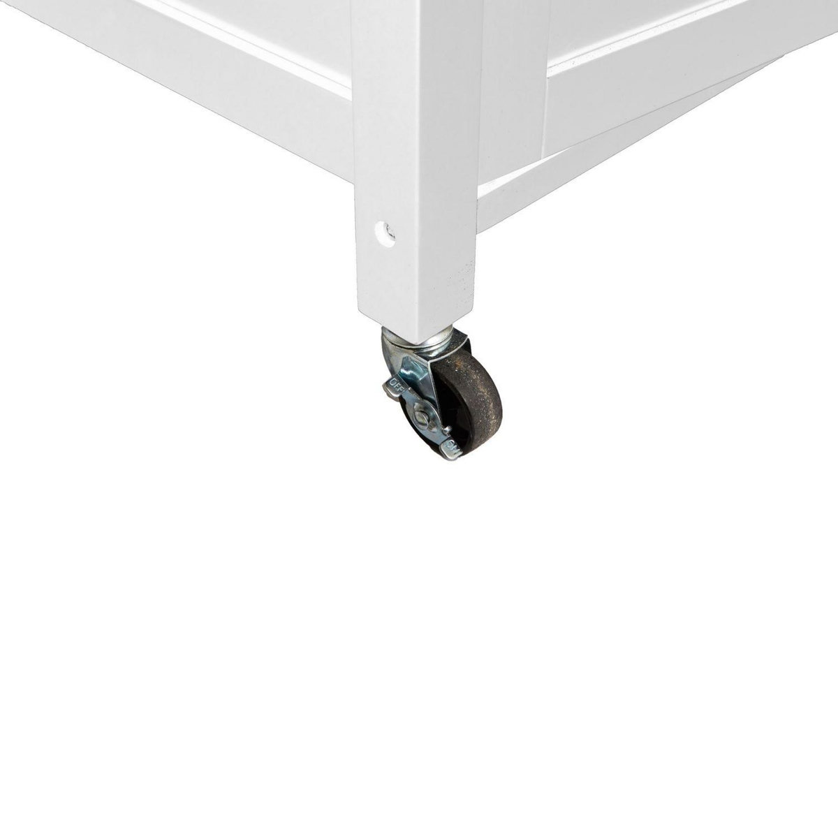 ATMOSPHERA Desserte de cuisine Claude - 100 x H. 87,5 cm - Blanc