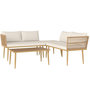 Voir la diapositive 1 : OUTSUNNY Ensemble salon de jardin 5 places modulables avec table basse et coussins résine tressée filaire beige