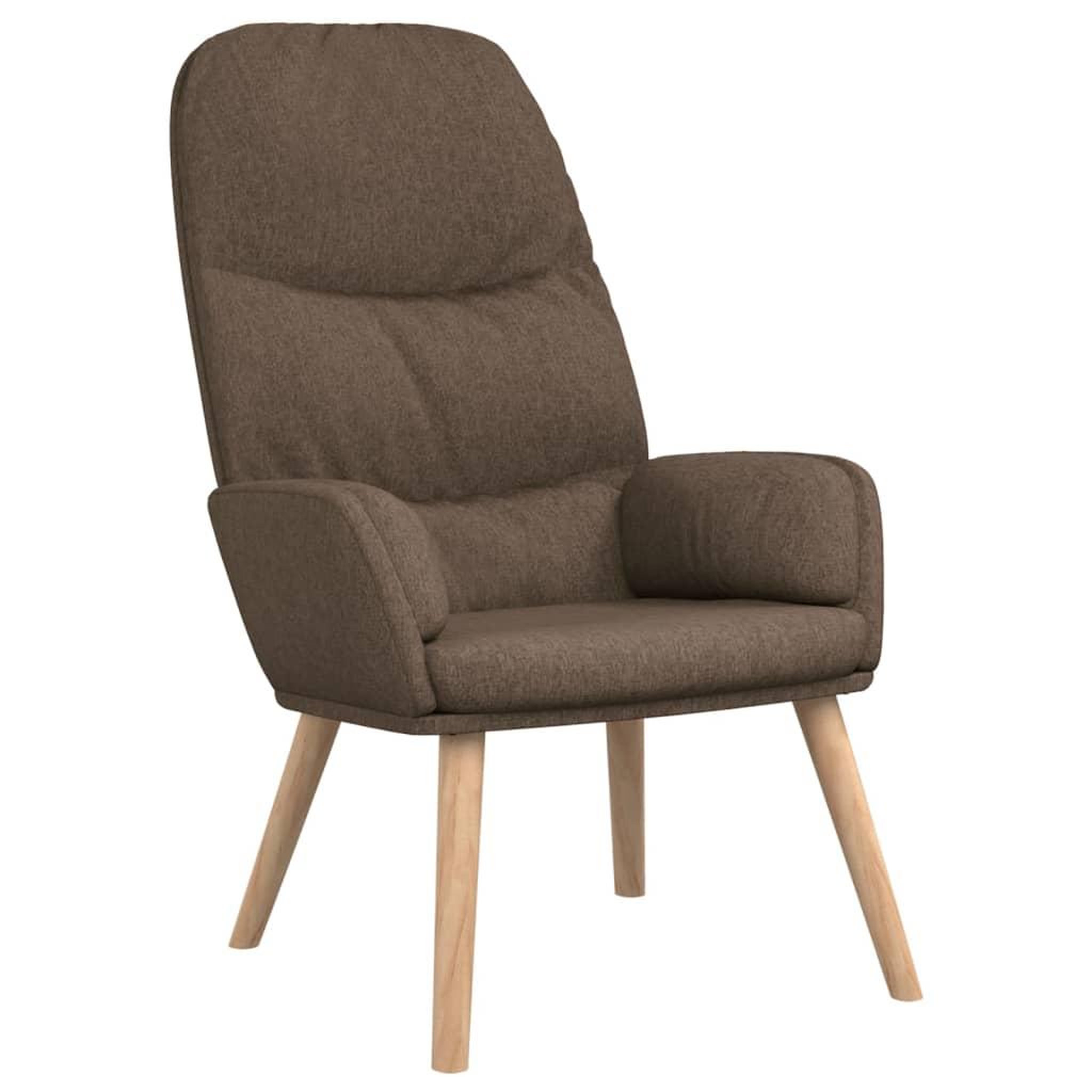 Voir la diapositive 2 : VIDAXL Chaise de relaxation Taupe Tissu