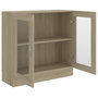 Voir la diapositive 5 : VIDAXL Armoire a vitrine Chene sonoma 82,5x30,5x80cm Bois d'ingenierie
