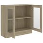 Voir la diapositive 5 : VIDAXL Armoire a vitrine Chene sonoma 82,5x30,5x80cm Bois d'ingenierie