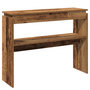Voir la diapositive 2 : VIDAXL Table console vieux bois 80x30x102 cm bois d'ingenierie