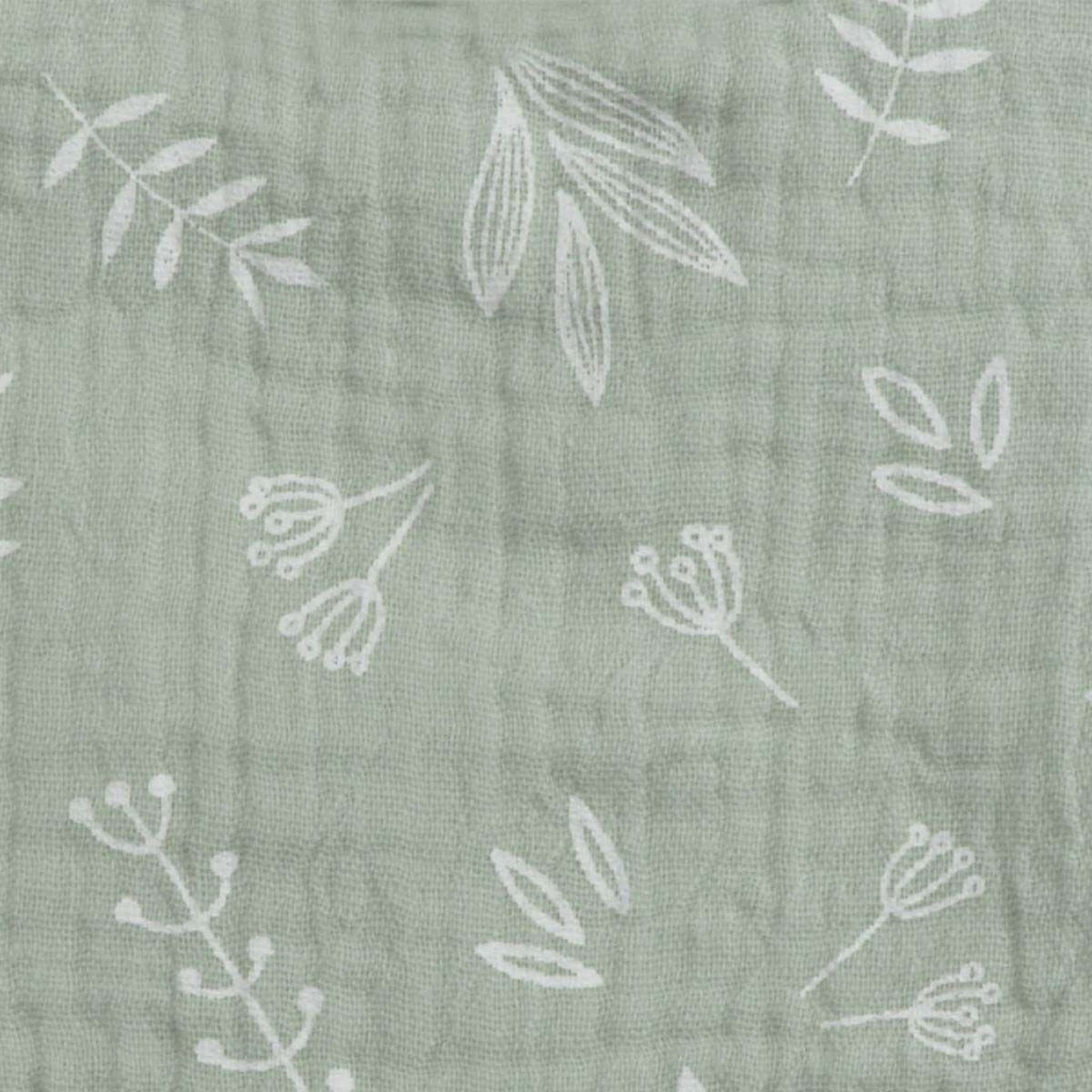Voir la diapositive 2 : BEBE DOUCEUR Couverture pour bébé  coton  75x75cm vert céladon