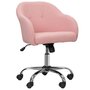 Voir la diapositive 1 : HOMCOM Chaise de bureau tissu bouclette design hauteur réglable pivotante piètement acier
