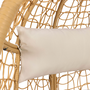 Voir la diapositive 6 : ID MARKET Fauteuil oeuf suspendu ajouré effet rotin avec coussin écru