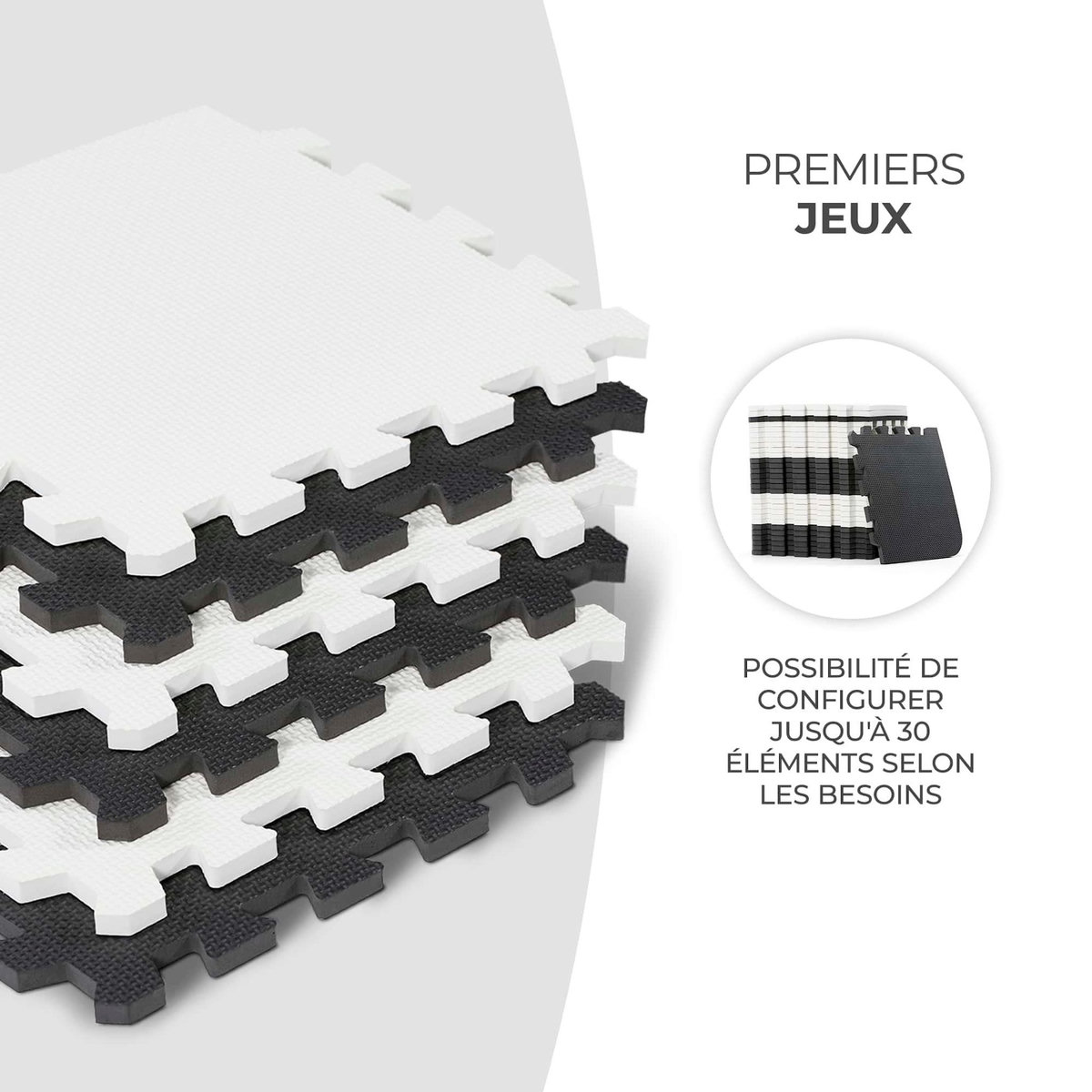 KINDERKRAFT Tapis de jeu puzzle pour enfants - mousse douce et antidérapante