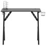 Voir la diapositive 3 : VIDAXL Bureau de jeu avec pieds en forme de Y Noir 90x60x75 cm