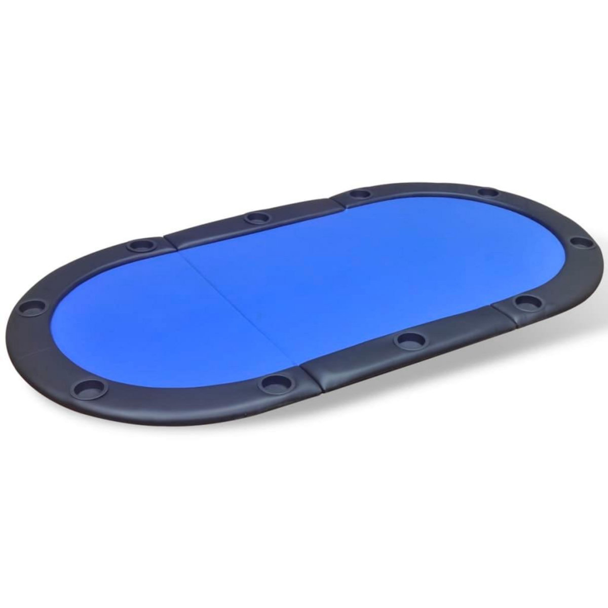 VIDAXL Dessus de table de poker pliable pour 10 joueurs Bleu